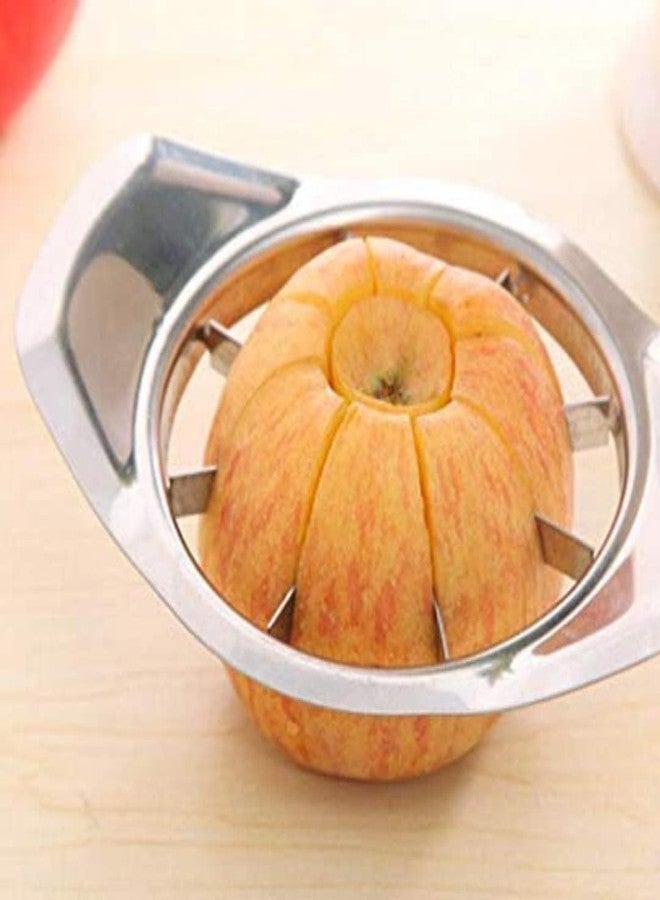 GOMNIK The Quick Apple Cutter and Slicer Stainless Steel with 8 Blades Fruit Slicer Kitchen Accessories Ultra-Sharp,Fruit Cutter (Pack of 1) - Image 4